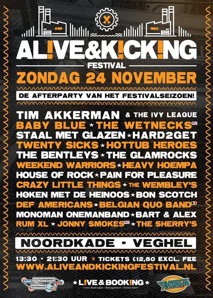 Alive & Kicking, 2019, festival, veghel, 24 november, bon scotch, ac/dc tribute band