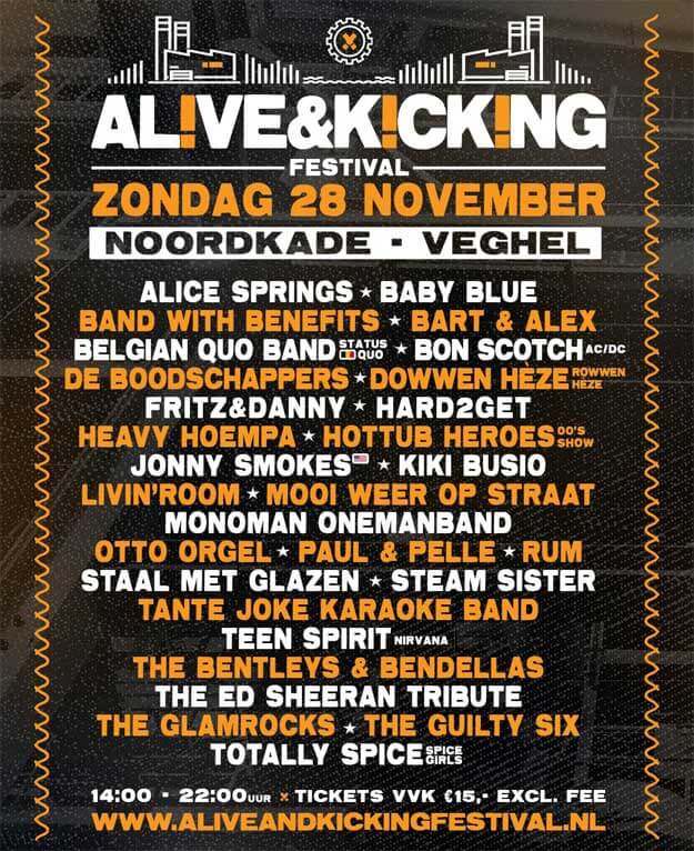 Alive & Kicking, 2021, festival, veghel, 28 november, bon scotch, ac/dc tribute band